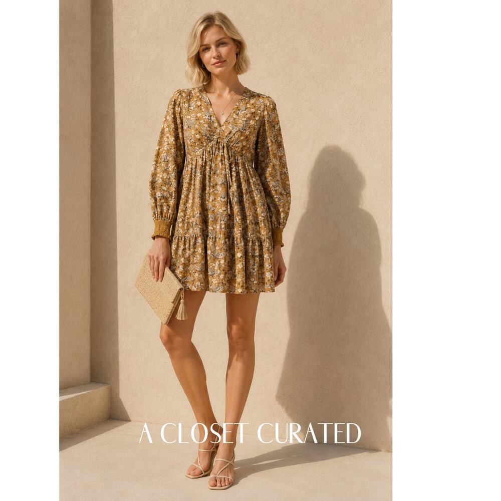 Anthropologie Jemma Tunic Mini Dress 4 Tan NWT